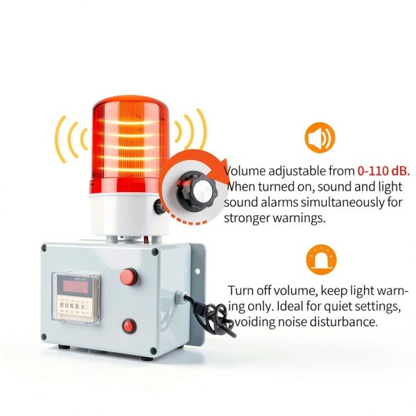 Kbaoele Industrial Timer Alarm Reset Button Volume Control-2
