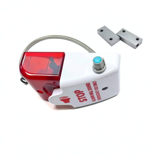 Nmifoan Door Alarm 110dB Siren Battery Powered Red White-1