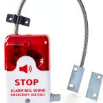 Nmifoan Door Alarm 110dB Siren Battery Powered Red White-0