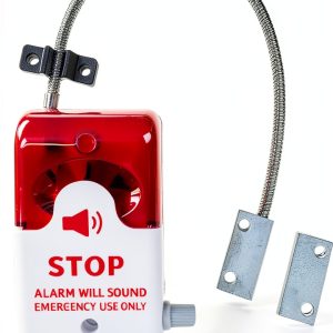 Nmifoan Door Alarm 110dB Siren Battery Powered Red White-0