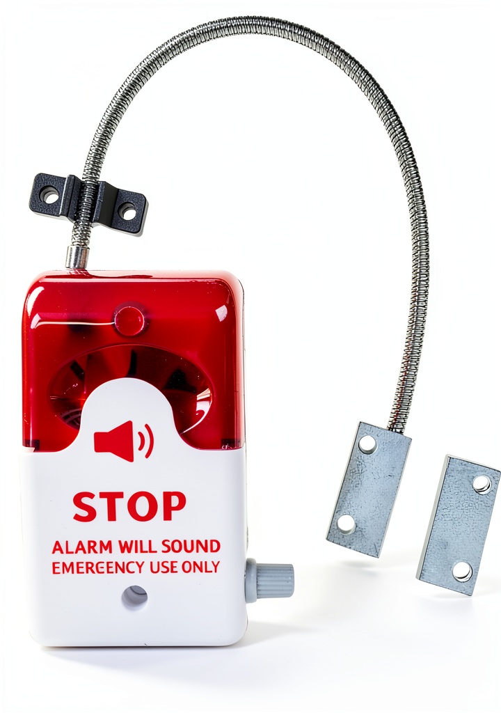 Installing Nmifoan Battery Powered Door Alarm 110dB Siren on a wooden desk