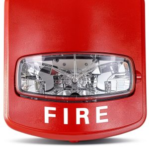 Simplex Wall Mount Strobe Alarm Red Metal Industrial Warning-0