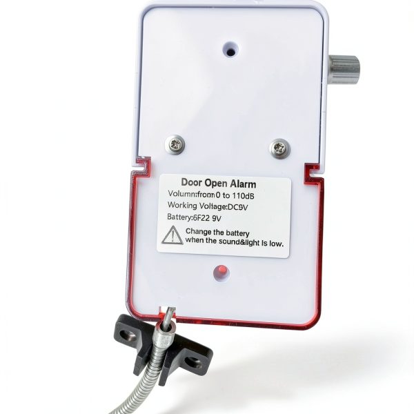 Nmifoan Door Alarm 110dB Siren Battery Powered Red White-5